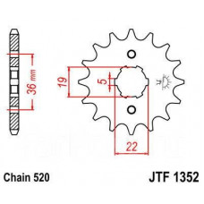 JT Звезда цепного привода JTF1352.12