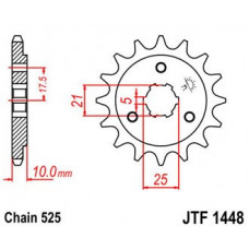 JT Звезда цепного привода JTF1448.13