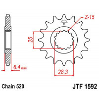 JT Звезда цепного привода JTF1592.15