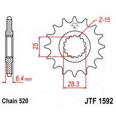 JT Звезда цепного привода JTF1592.15