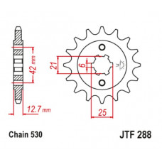 JT Звезда цепного привода JTF288.17