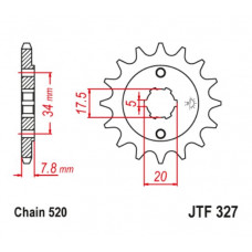 JT Звезда цепного привода JTF327.14