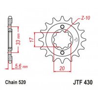 JT Звезда цепного привода JTF430.12