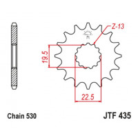 JT Звезда цепного привода JTF435.15