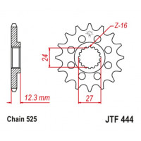 JT Звезда цепного привода JTF444.16