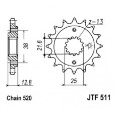 JT Звезда цепного привода JTF511.15RB