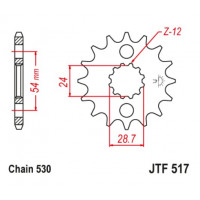 JT Звезда цепного привода JTF517.15