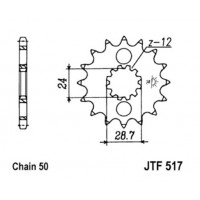 JT Звезда цепного привода JTF517.18