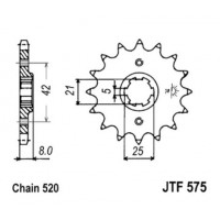 JT Звезда цепного привода JTF575.15