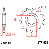 JT Звезда цепного привода JTF579.15