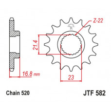 JT Звезда цепного привода JTF582.15