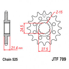 JT Звезда цепного привода JTF709.16RB