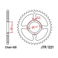 JT Звезда цепного привода JTR1221.45
