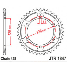 JT Звезда цепного привода JTR1847.48