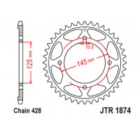 JT Звезда цепного привода JTR1874.56