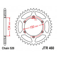 JT Звезда цепного привода JTR460.52