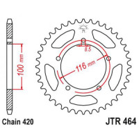 JT Звезда цепного привода JTR464.49