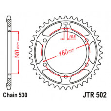 JT Звезда цепного привода JTR502.50