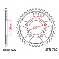 JT Звезда цепного привода JTR702.41