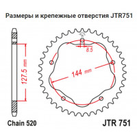 JT Звезда цепного привода JTR751.38