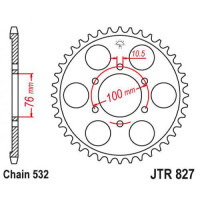 JT Звезда цепного привода JTR827.43