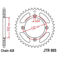 JT Звезда цепного привода JTR895.49