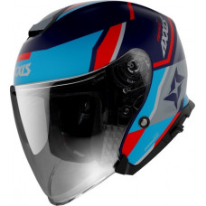 AXXIS OF504SV Mirage SV Damasko Matt Blue шлем открытый синий матовый