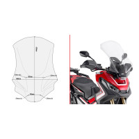 GIVI D1156ST ветровое стекло на мотоцикл HONDA X-ADV 750 (2017-2020)