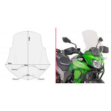 GIVI D4121ST - прозрачное ветровое стекло для мотоцикла KAWASAKI Versys-X 300 (2017-2021)