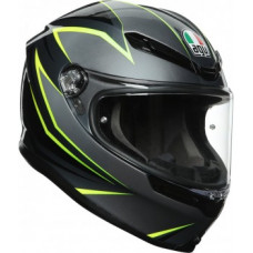 Шлем интеграл AGV K-6 Flash Grey/Black/Lime