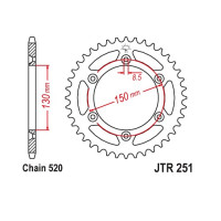 JT Звезда цепного привода JTR251.49ZBK