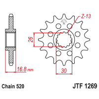 JT Звезда цепного привода JTF1269.16