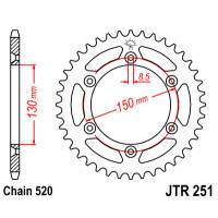 JT Звезда цепного привода JTR251.48