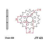 JT Звезда цепного привода JTF423.17