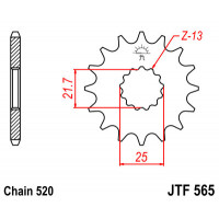 JT Звезда цепного привода JTF565.12SC