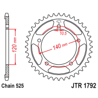 JT Звезда цепного привода JTR1792.43