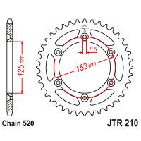 JT Звезда цепного привода JTR210.38