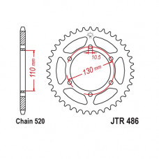 JT Звезда цепного привода JTR486.43