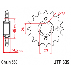 JT Звезда цепного привода JTF339.18RB