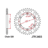 JT Звезда цепного привода JTR245/3.43