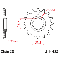 JT Звезда цепного привода JTF432.14SC