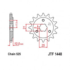 JT Звезда цепного привода JTF1448.14