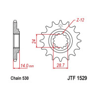 JT Звезда цепного привода JTF1529.16
