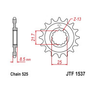 JT Звезда цепного привода JTF1537.18