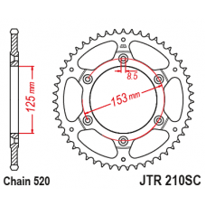JT Звезда цепного привода JTR210.47SC