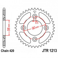 JT Звезда цепного привода JTR1213.37