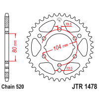 JT Звезда цепного привода JTR1478.38