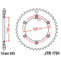 JT Звезда цепного привода JTR1791.42
