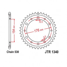 JT Звезда цепного привода JTR1340.45
