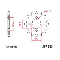JT Звезда цепного привода JTF513.13